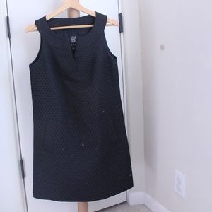 Jax Sleeveless Circle Neckline Swiss Dot Dress